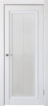 Дверь межкомнатная Деканто (Decanto) 2 Стекло каленое белый бархат